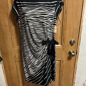 Coldwater Creek Zebra Print Asymmetrical Dress